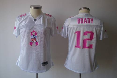 Patriots #12 Tom Brady White 2011 Breast Cancer Awareness Stitched NFL Jersey - Click Image to Close